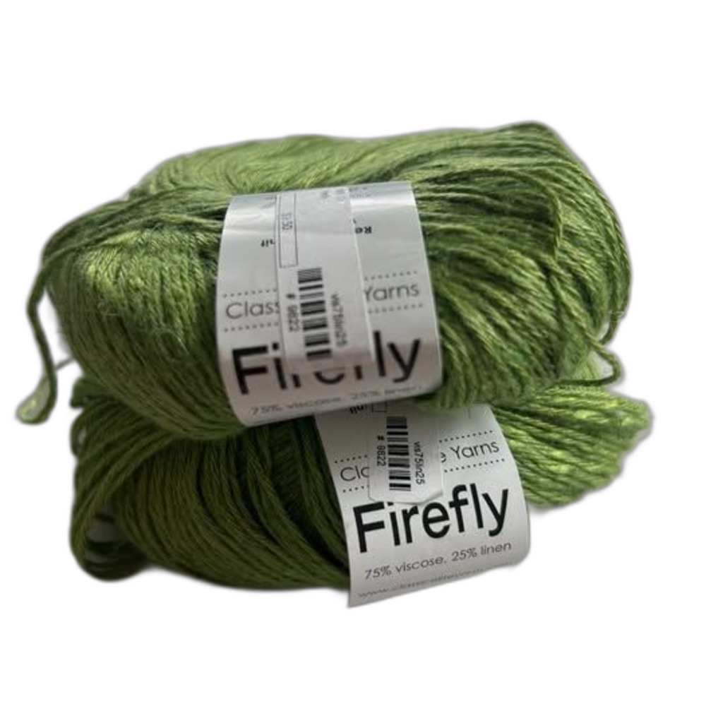 2 skiens Green linen yarn - Classic Elite Yarns Firefly